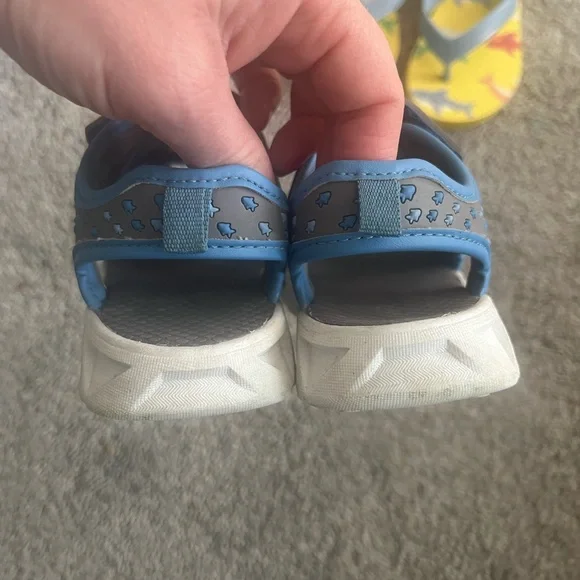 Shark-Themed Kids Sandals and Flip-Flops Set - Picture 2 of 6